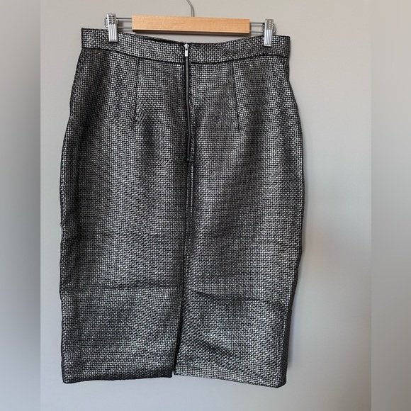 NWTs Banana Republic Metallic Tweed Pencil Skirt- Size 12 Tall - Picture 5 of 12